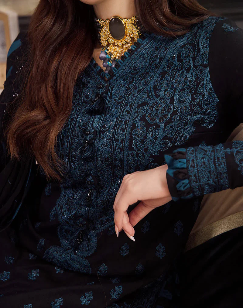 Luxury Chiffon 3PC Embroidered Suit