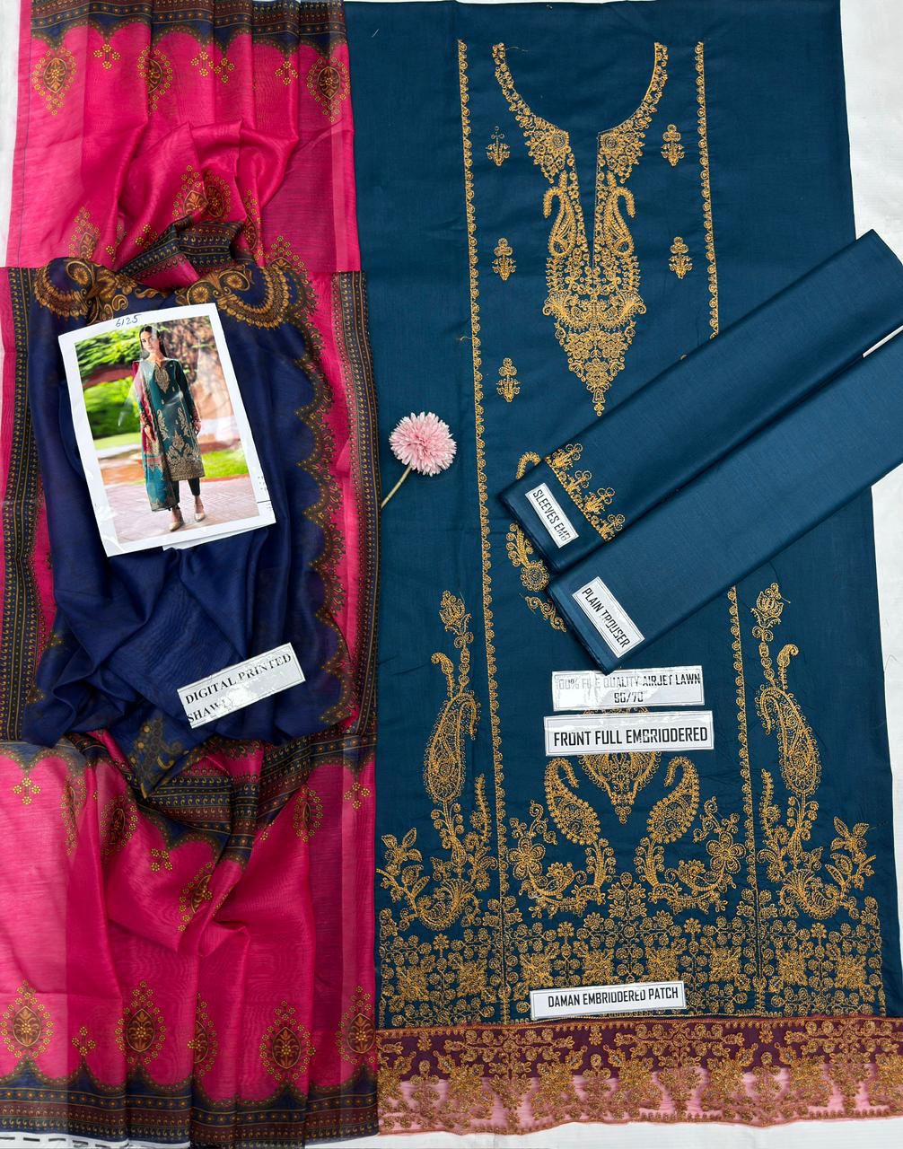 Maria.B. Heavy Embroidered Lawn 3PC Suit