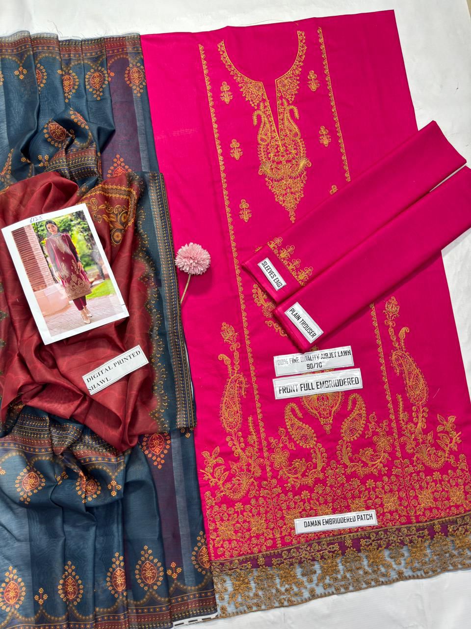 Maria.B. Heavy Embroidered Lawn 3PC Suit