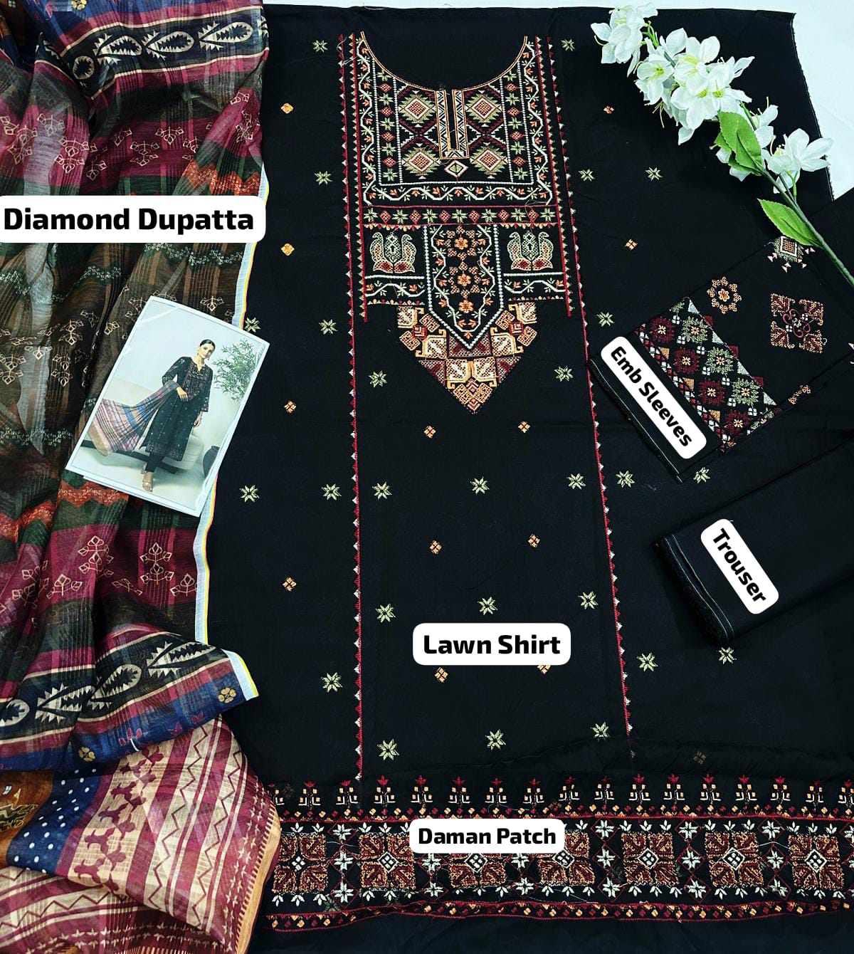 Kayseria Pure Dhanak Suit 3PC Unstitched