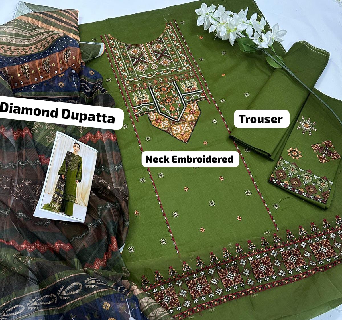 Kayseria Pure Dhanak Suit 3PC Unstitched –